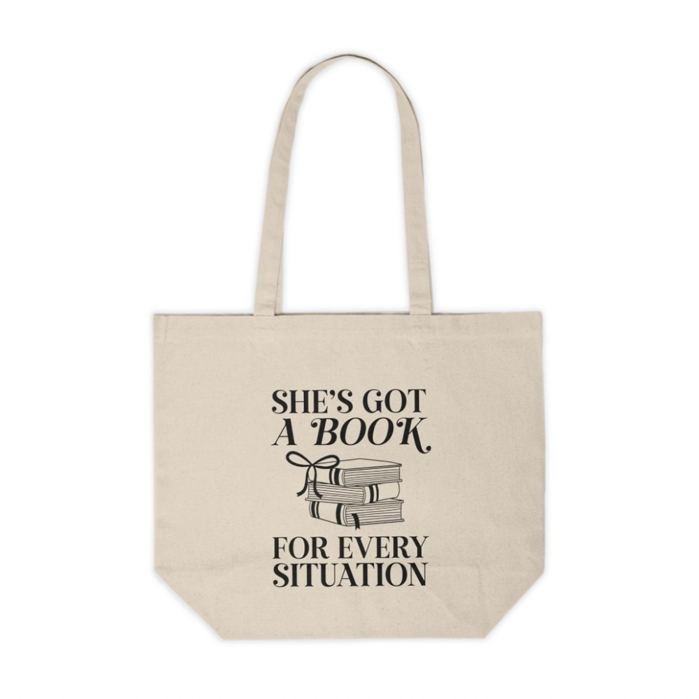 She's Got A Book Foe Every Situation Custom Tote Bag